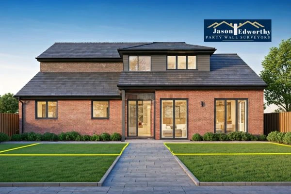 Home extension focusing on boundary line Dursley